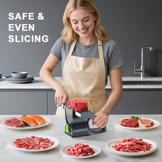 Precision Meat Slicer, Safe Adjustable Food Shredder & Cutter
