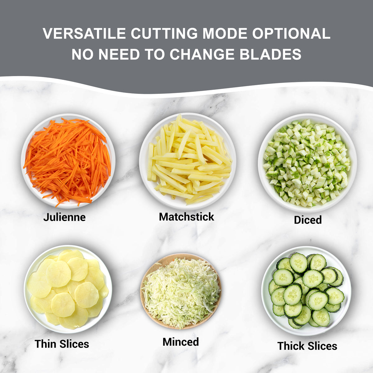 Safe Vegetable Slicer Shredder & Dicer