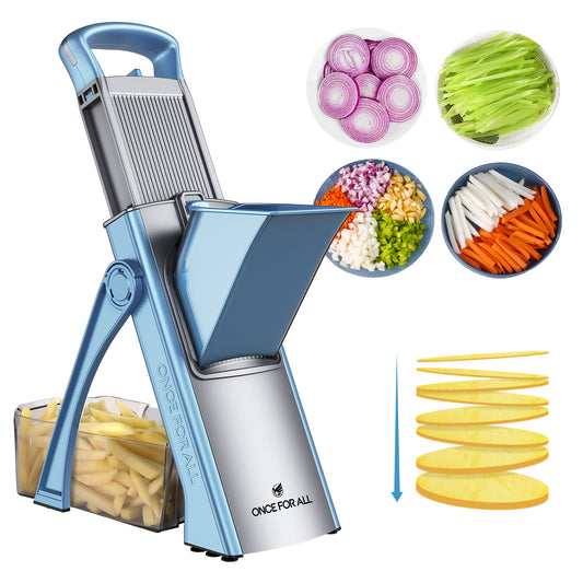 Mandoline Slicer for Vegetables Fruits, Adjustable Thickness Stainless Steel Food Cutter & Chopper, Safe and Quick Meal Preparation