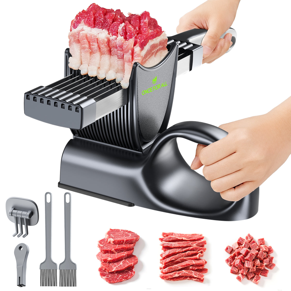 Precision Meat Slicer, Safe Adjustable Food Shredder & Cutter
