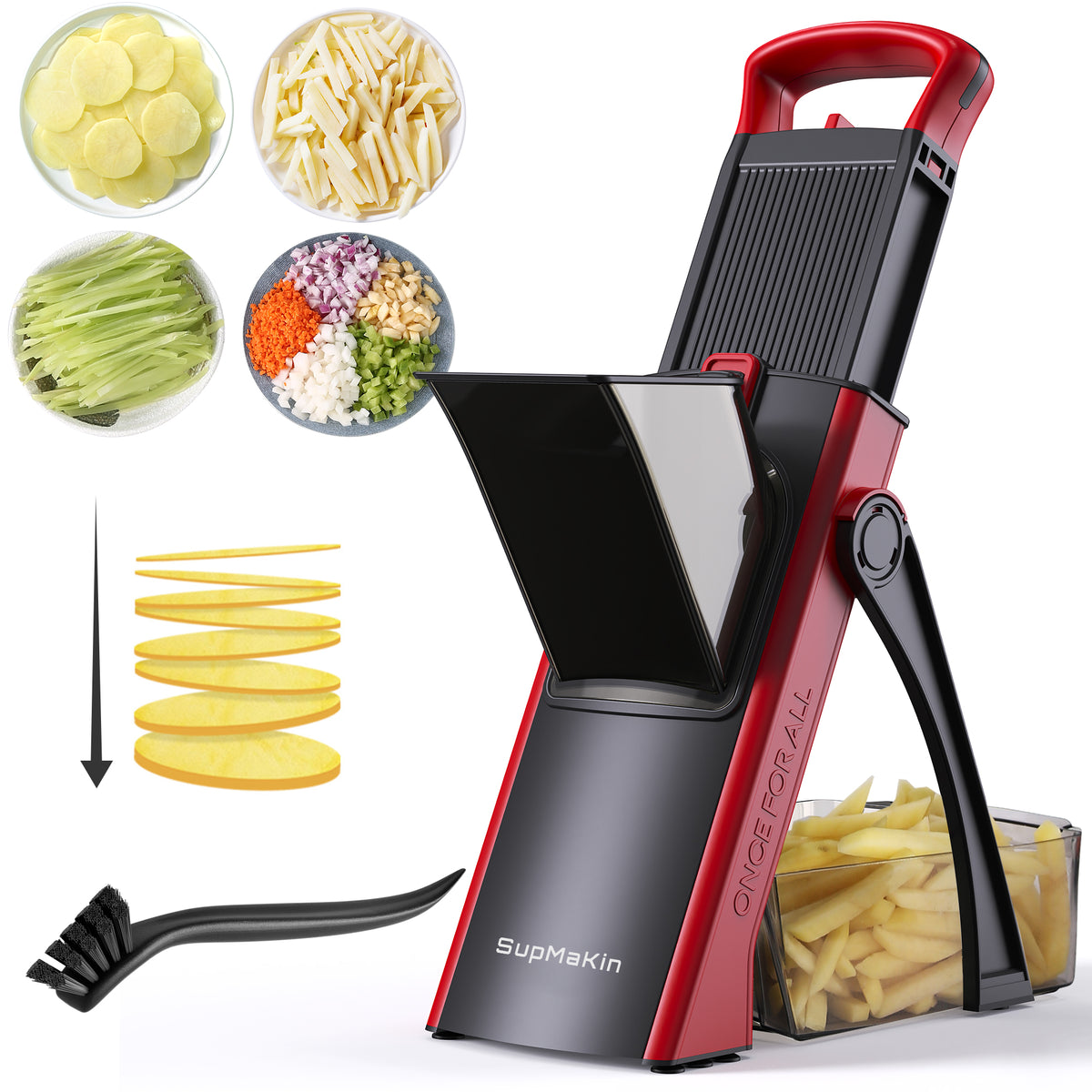 Mandoline Slicer Vegetable Cutter & Food Chopper,Quick & Easy Meal Prep Tool