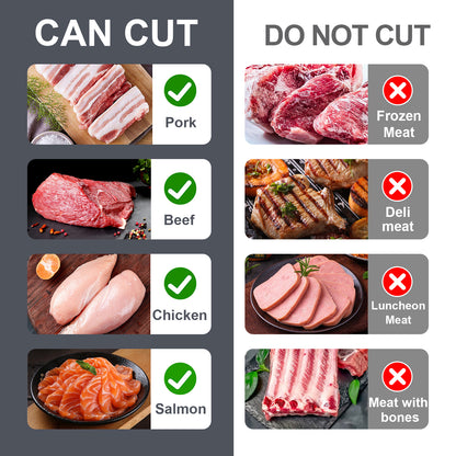 Precision Meat Slicer, Safe Adjustable Food Shredder & Cutter