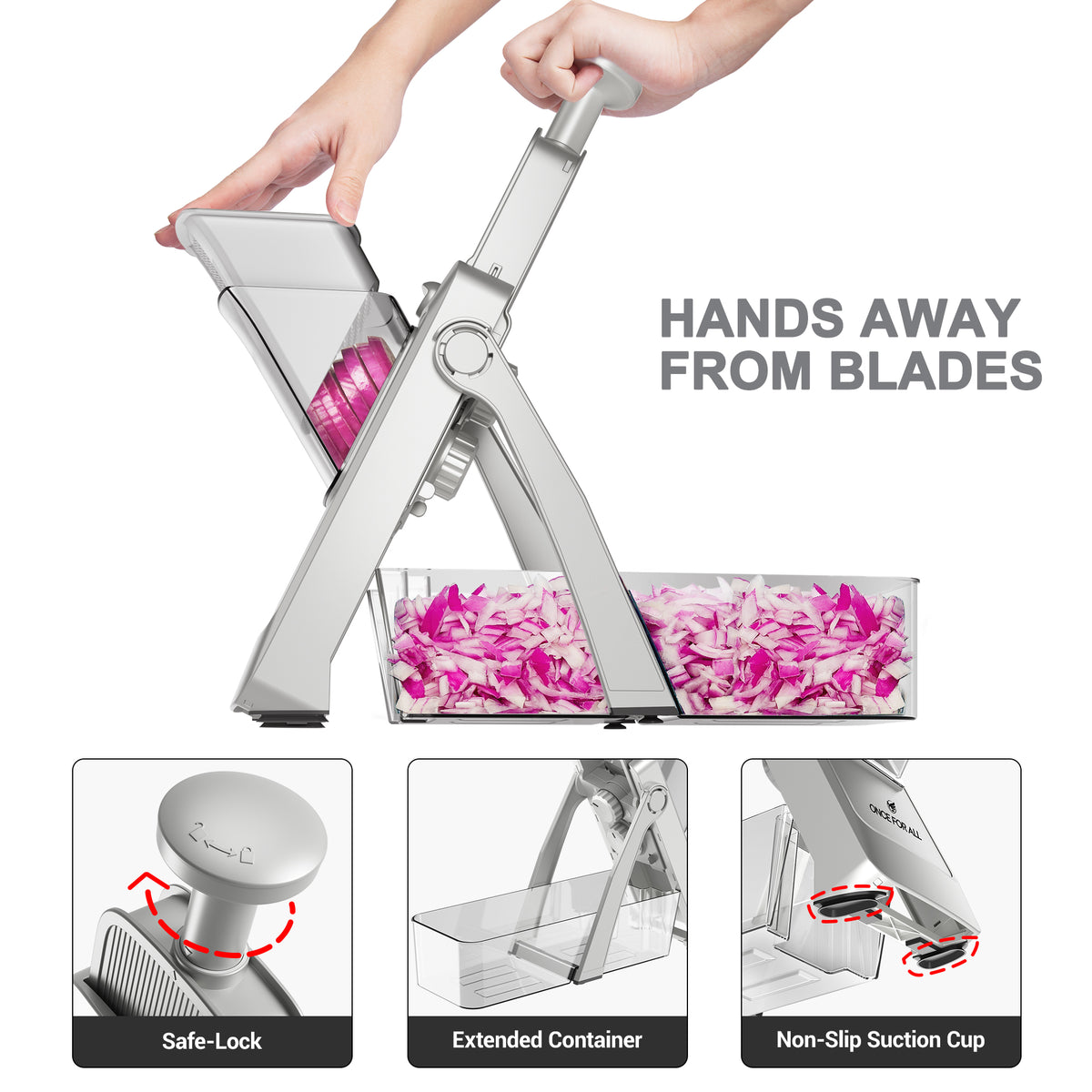 Adjustable Mandoline Slicer & Chopper & Grater