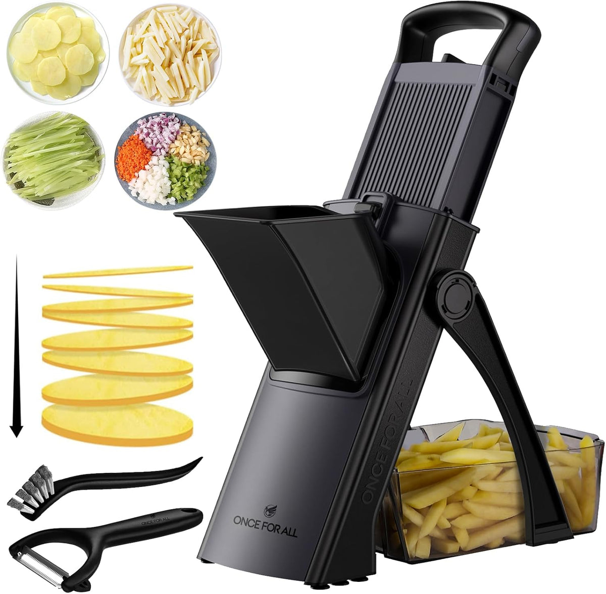 Safe Vegetable Slicer Shredder & Dicer