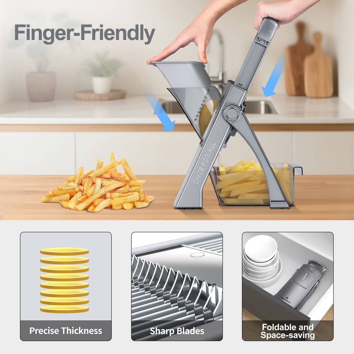 Safe Vegetable Slicer Shredder & Dicer