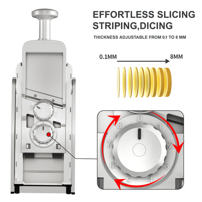 Adjustable Mandoline Slicer & Chopper & Grater