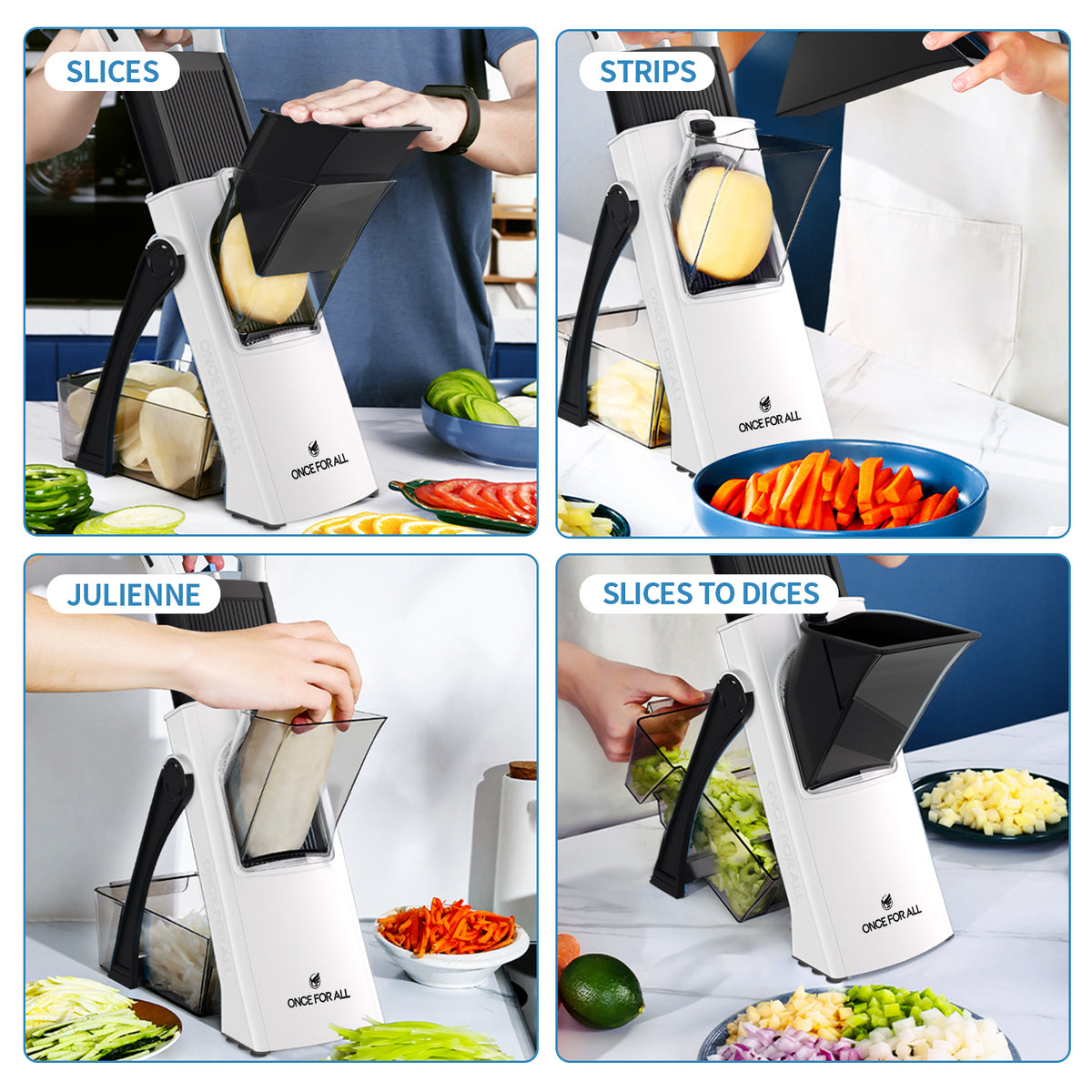 Mandoline Slicer Vegetable Cutter & Food Chopper,Quick & Easy Meal Prep Tool