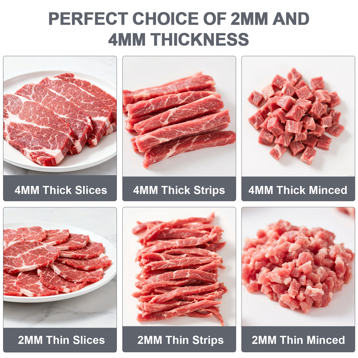 Precision Meat Slicer, Safe Adjustable Food Shredder & Cutter