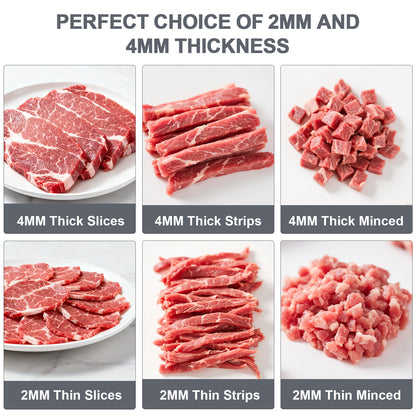 Precision Meat Slicer, Safe Adjustable Food Shredder & Cutter