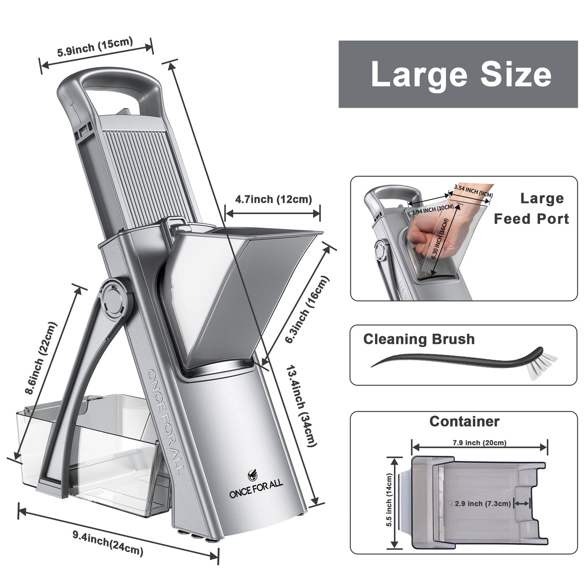 Safe Vegetable Slicer Shredder & Dicer