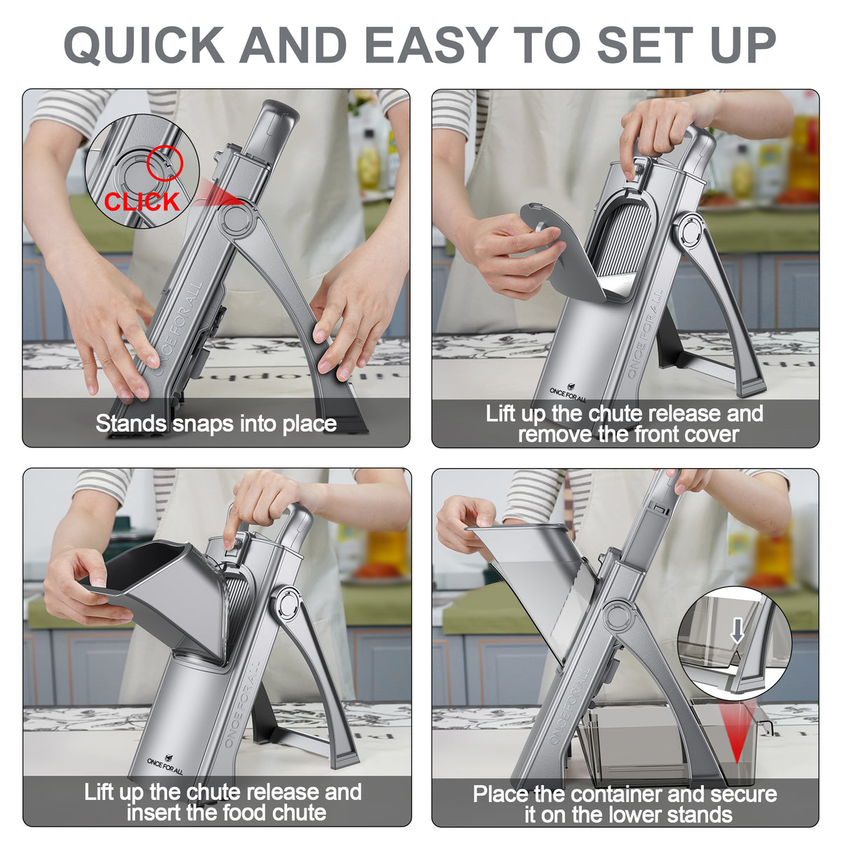 Safe Vegetable Slicer Shredder & Dicer