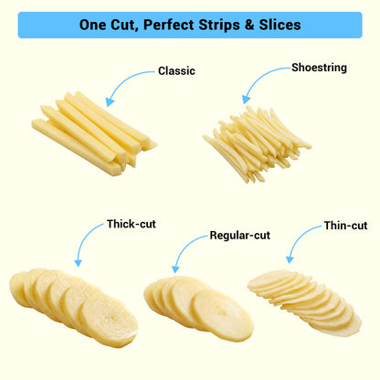 French Fry Cutter for Homemade Fries, Chips & Cubes